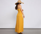 Casual Glam Ribbed Knit Maxi Dress Sai Feel